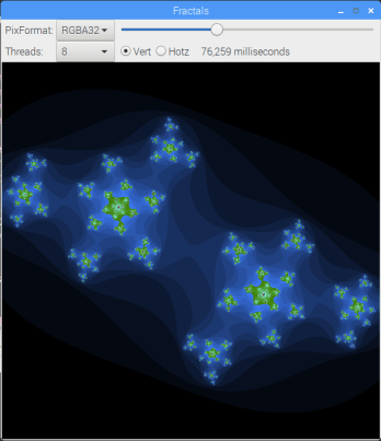 Capturing a viewer of Julia sets, Raspbian version.