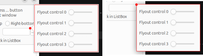 Images comparing the final placement of an overlay window on Wayland and on X11.