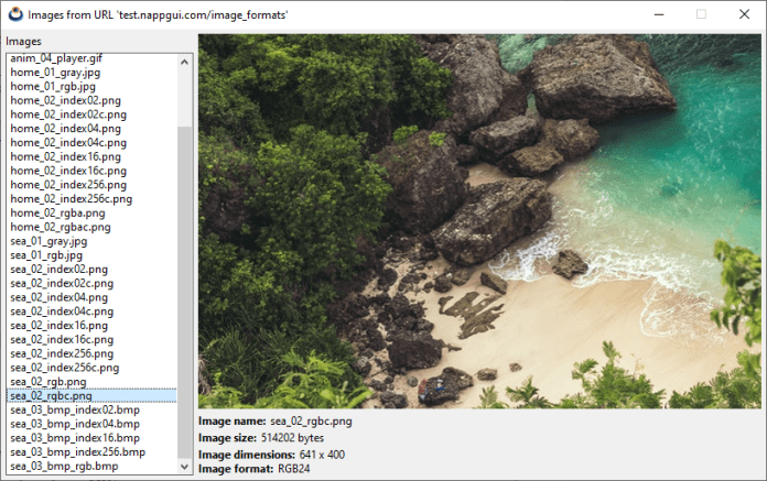 Capture an image viewer in Windows version.