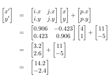 Point [4,1] transformation.