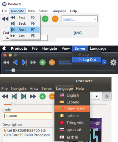 Screenshot of the menu bar of a desktop application.