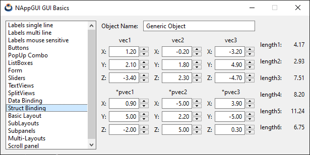 Struct data binding en Windows.